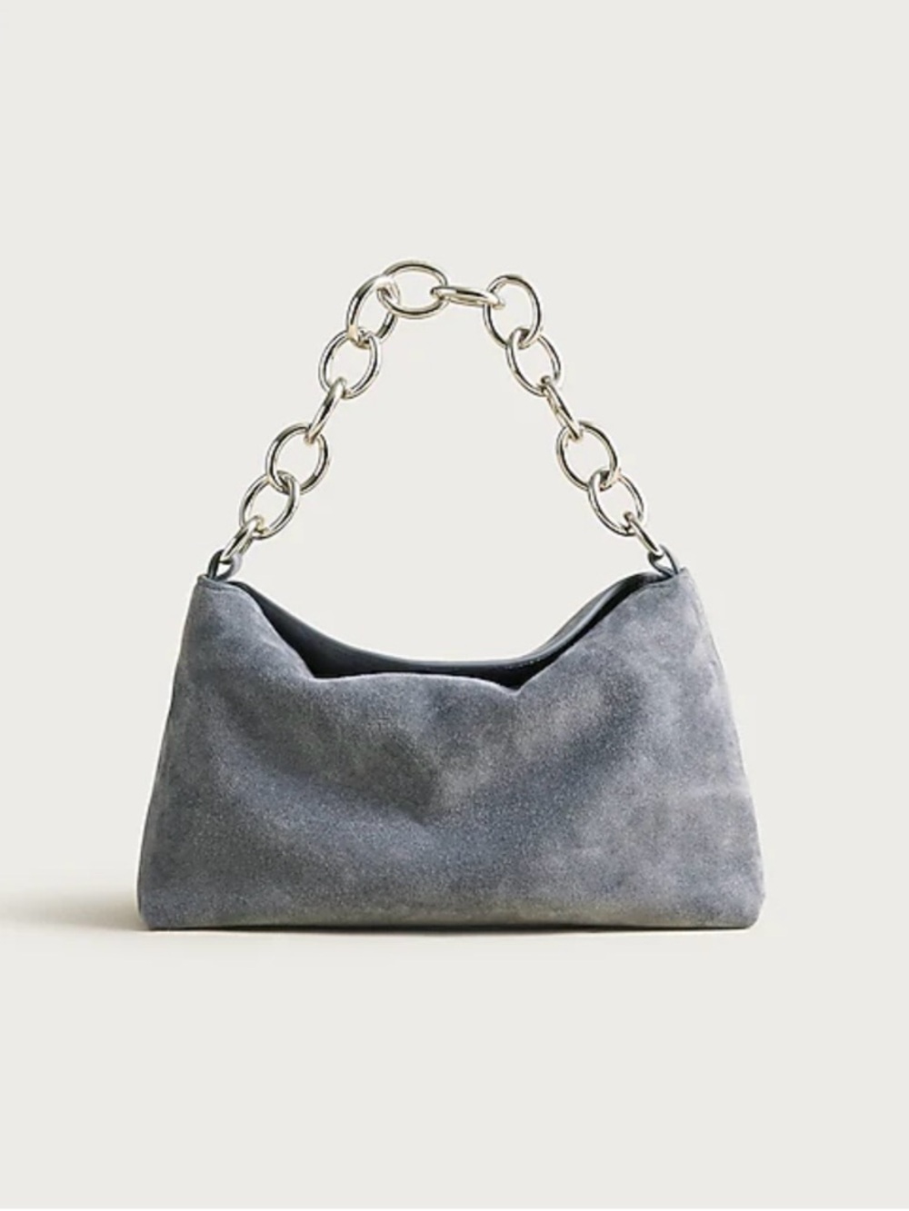 J. Crew Suede Chain Gray Bag